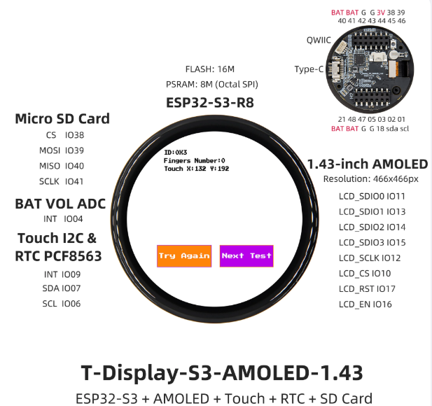 6/末再開予定[H741] T-Display S3 AMOLED 1.43inch Circle